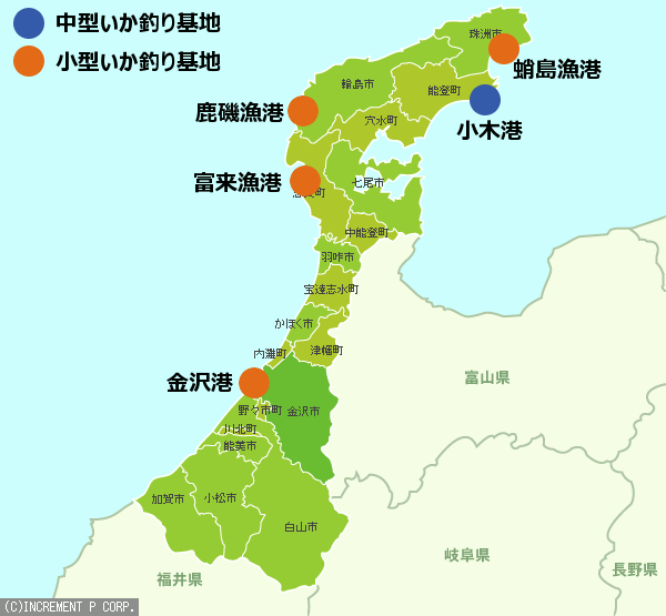 イカ主要水揚げ港